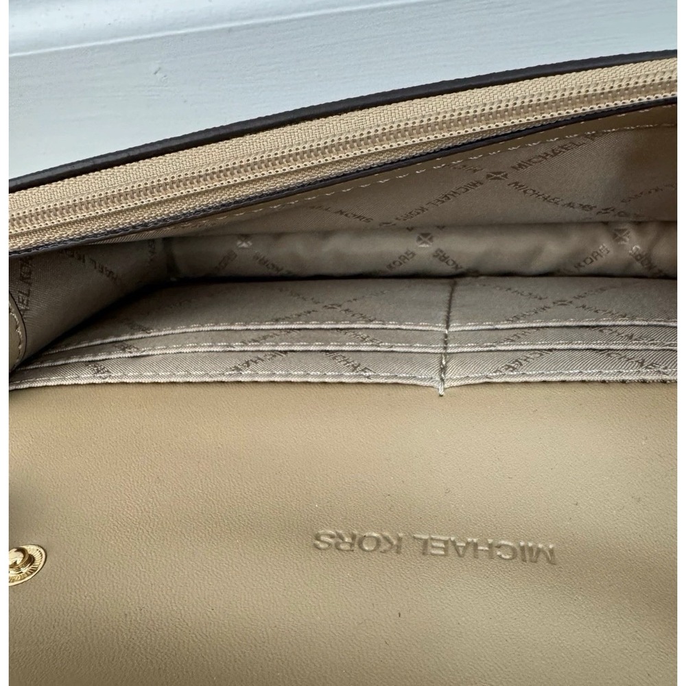 Michael Kors Wallet Camel Jet Set Travel Leather‎ Envelope Continental Flap NWT - Picture 5 of 10